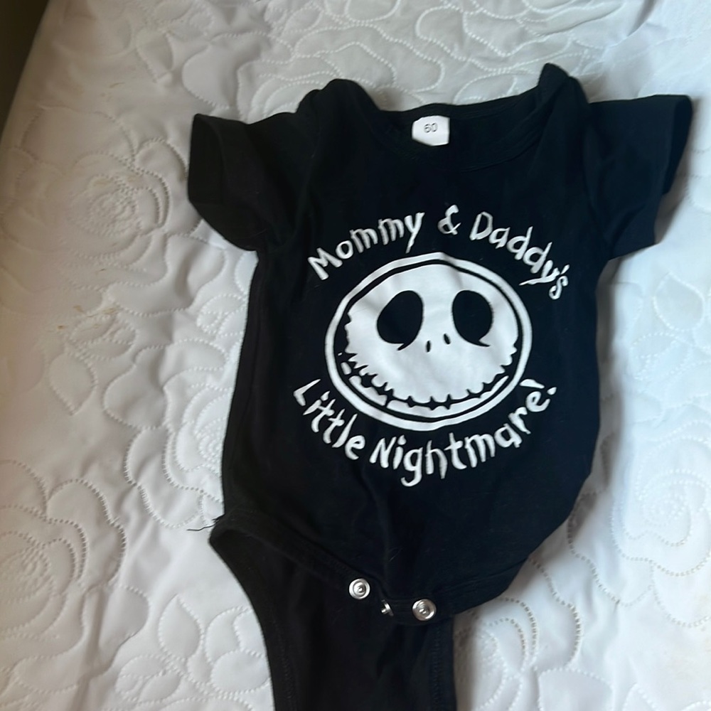 Mommy’s little monster Nightmare Before Xmas onesie NB